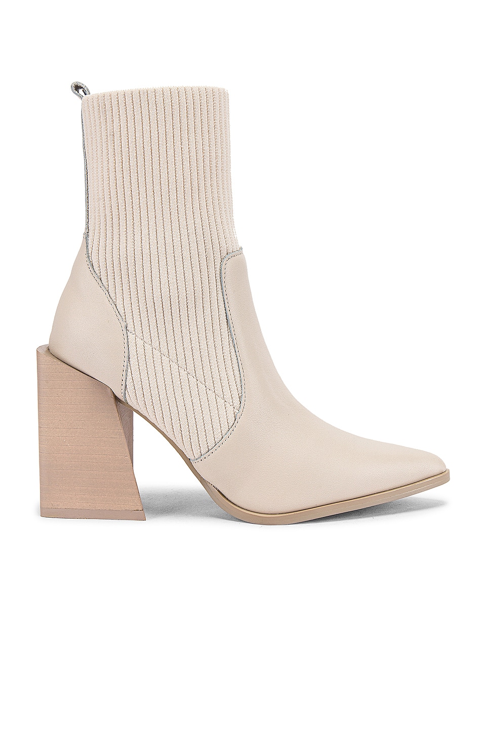 Steve Madden Tackle Sock Bootie in Bone Leather | REVOLVE