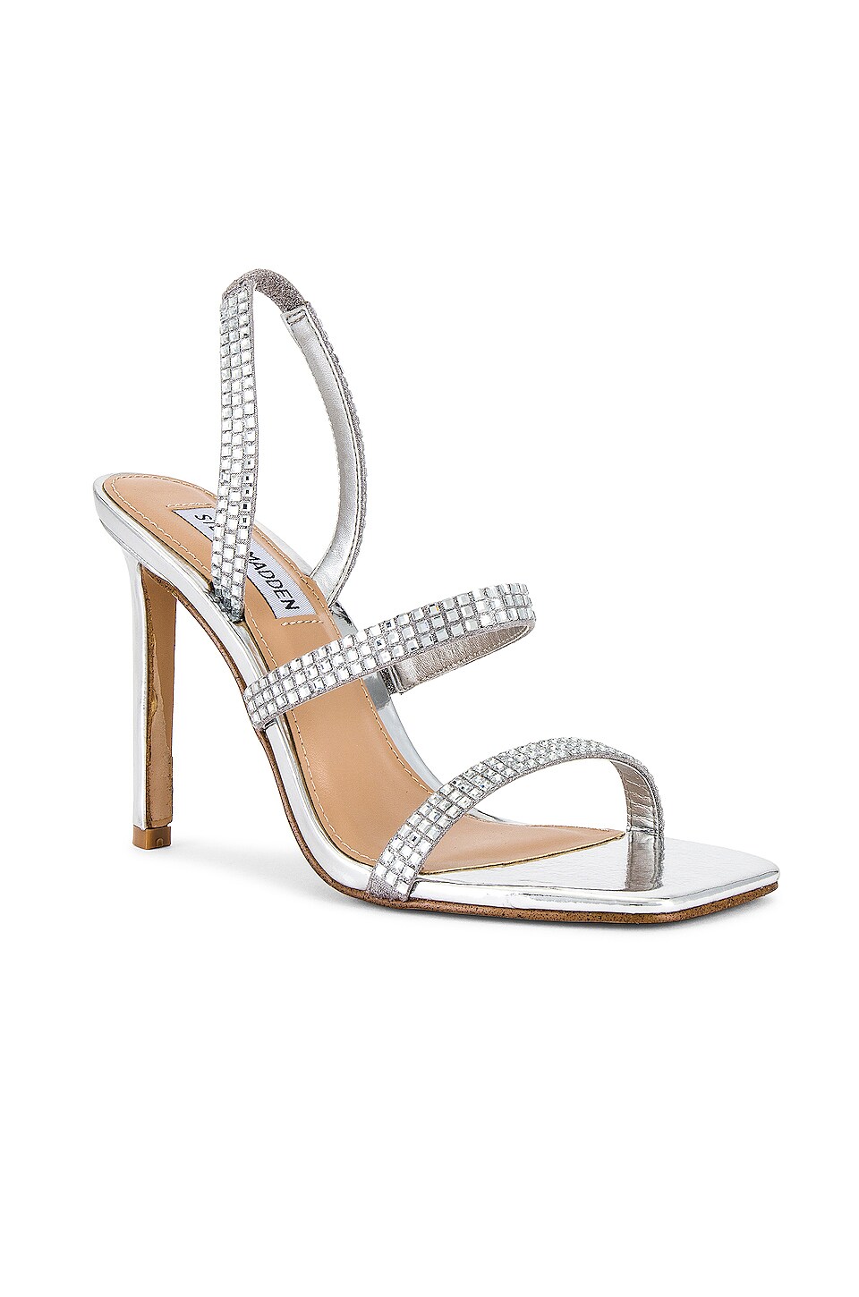 Steve Madden Gracey-R Heel Sandal in Rhinestone | REVOLVE