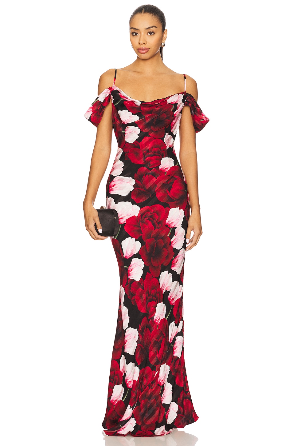 off the shoulder ruffle top dress RAQUELA OFF SHOULDER RUFFLE MAXI DRESS