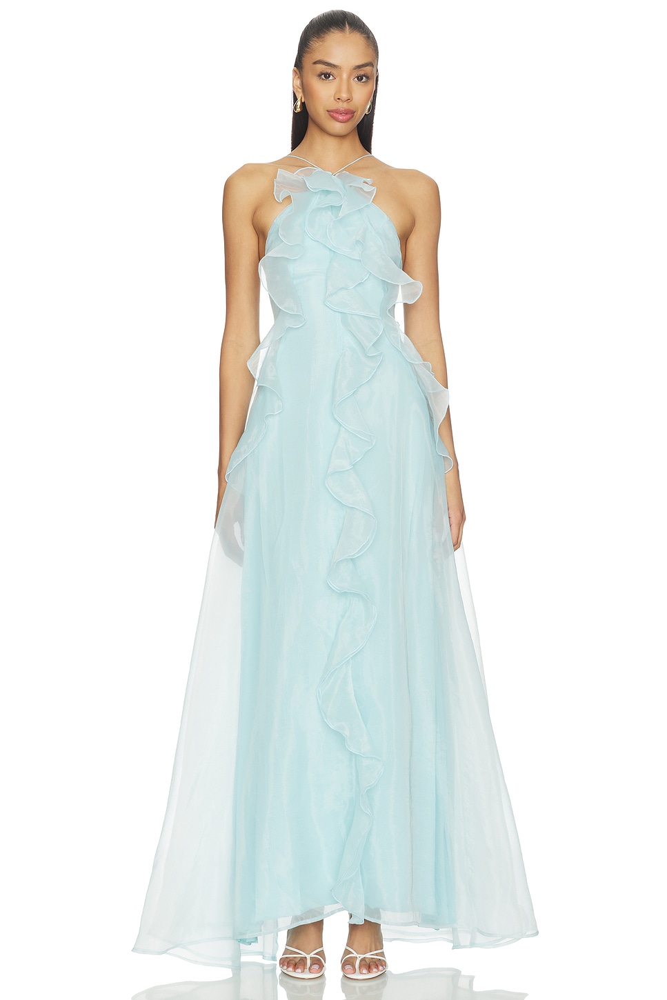 capri blue bridesmaid dresses Bill Levkoff Cornflower Blue and Capri