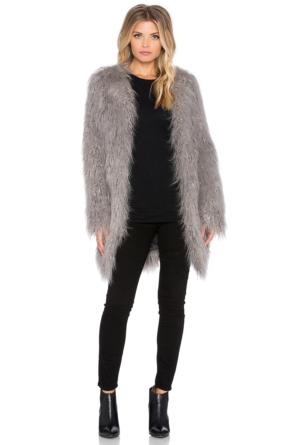 mongolian faux fur jacket