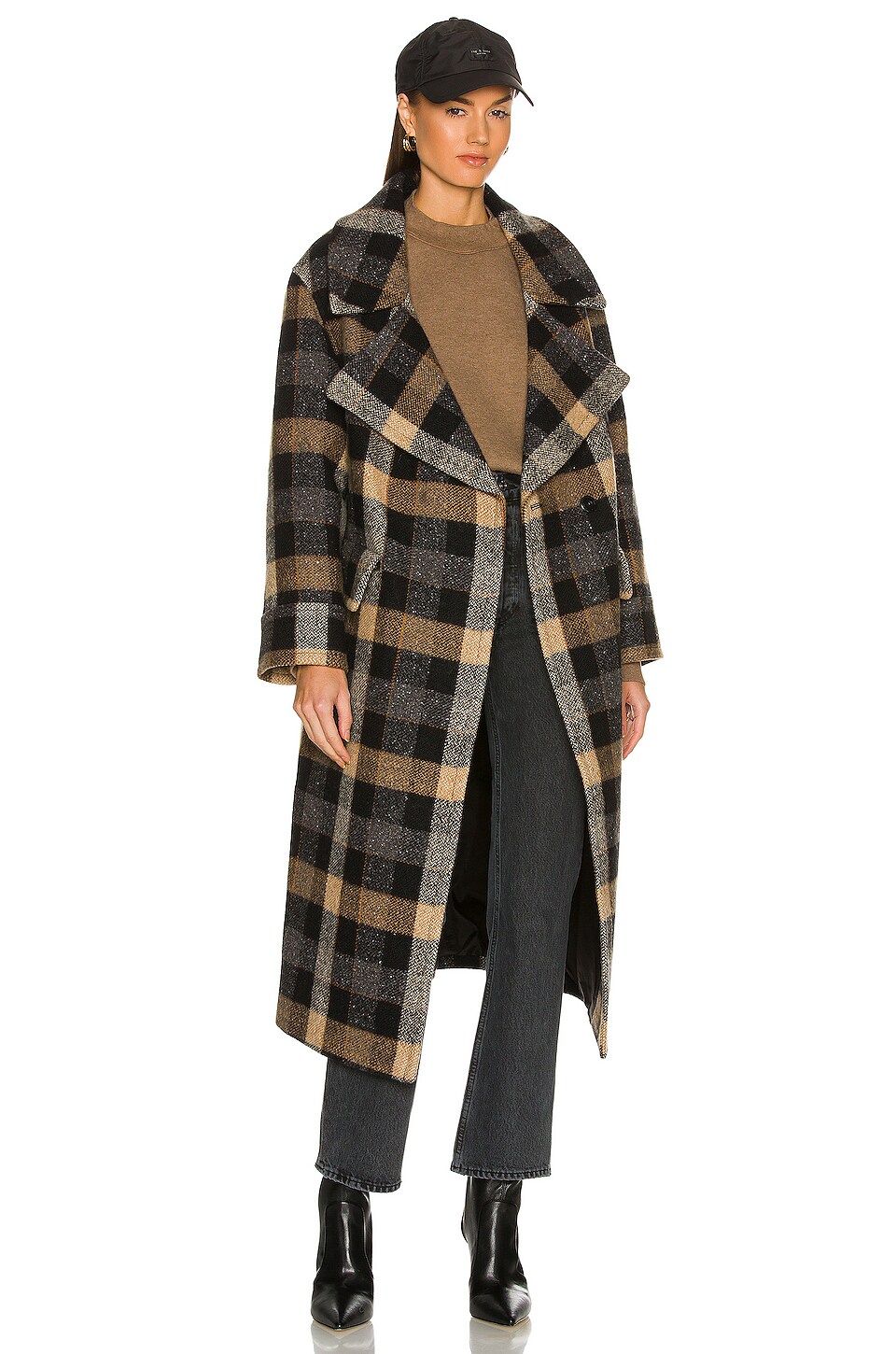 Smythe Blanket Coat in Black Multi Check | REVOLVE