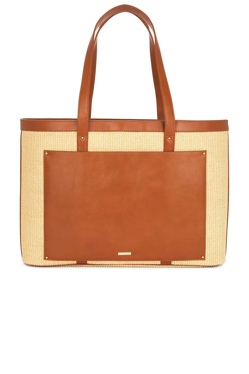 Sancia x REVOLVE The Udine Raffia Tote in Cognac | REVOLVE
