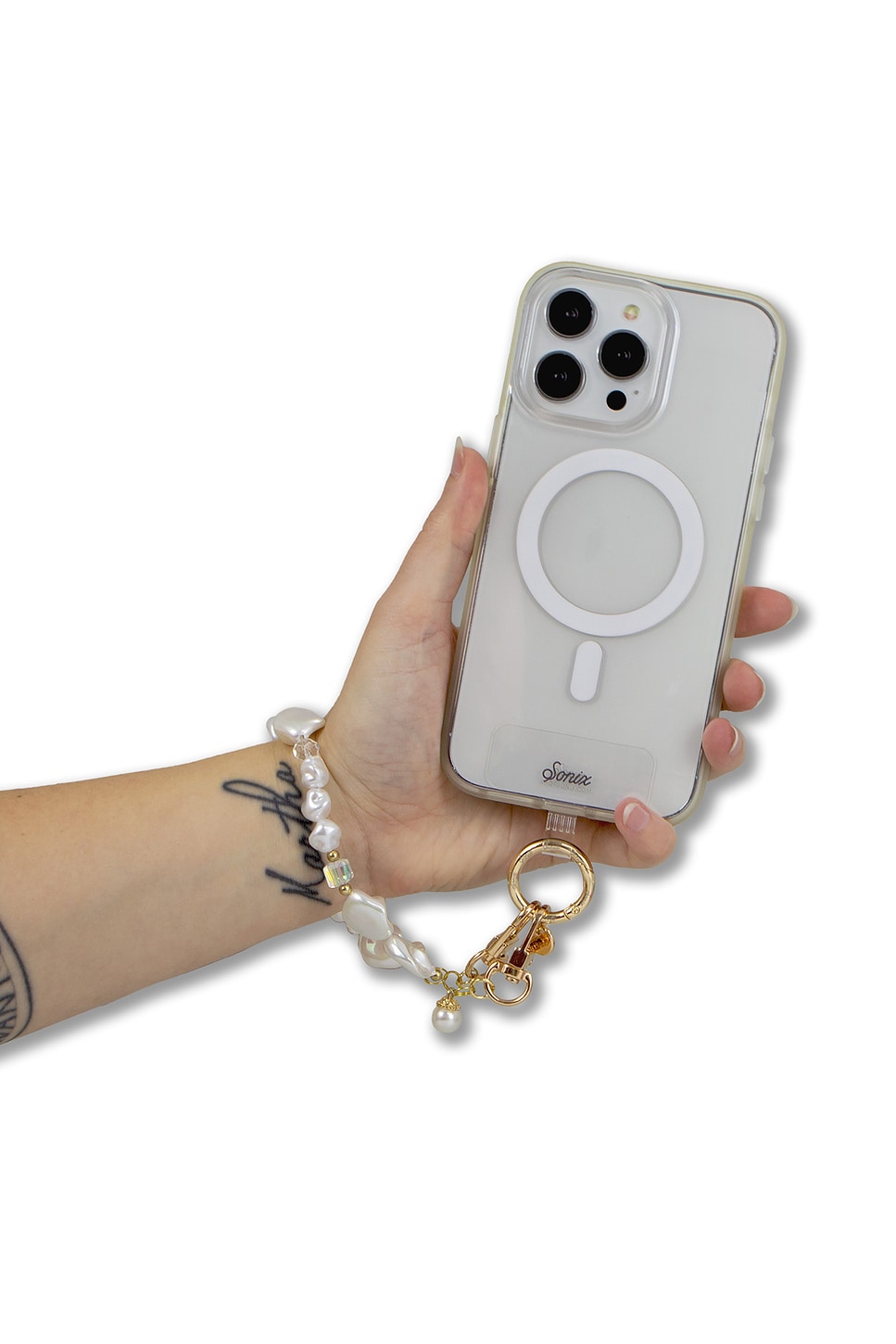 Sonix Phone Wristlet in Vintage Pearls | REVOLVE