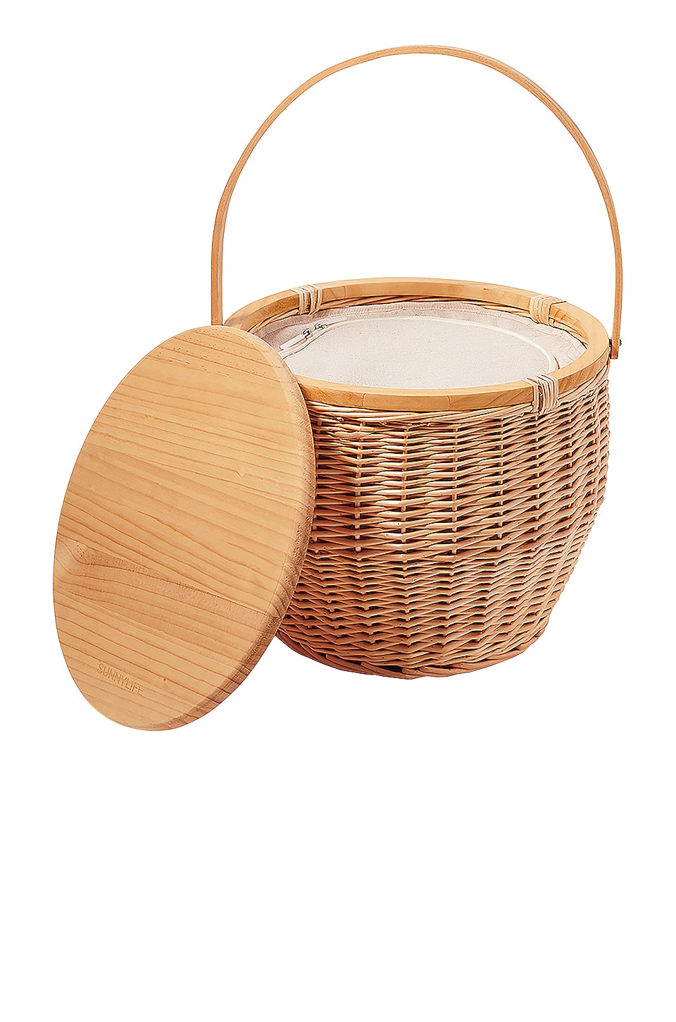 Sunnylife Round Picnic Cooler Basket in Natural REVOLVE