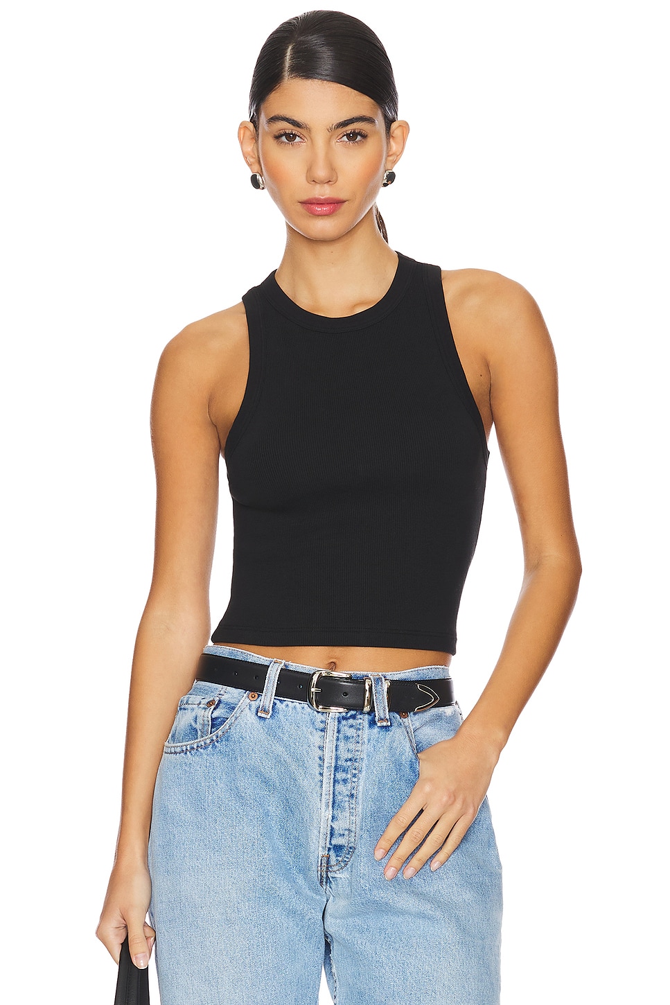 Sold Out NYC The Cropped Not So Basic Tank in Black | REVOLVE