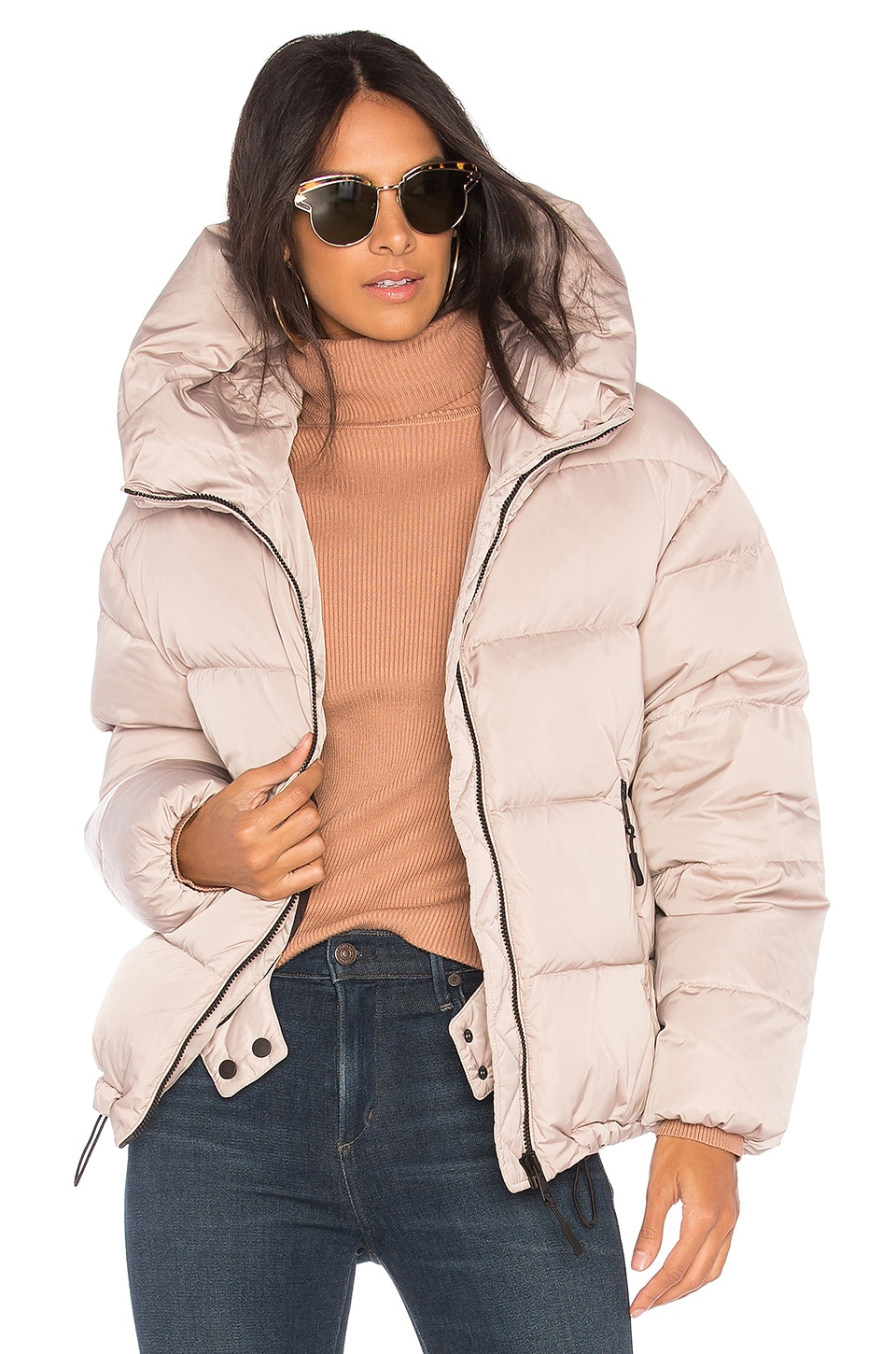 Soia & Kyo Brittany Puffer Jacket in Putty | REVOLVE
