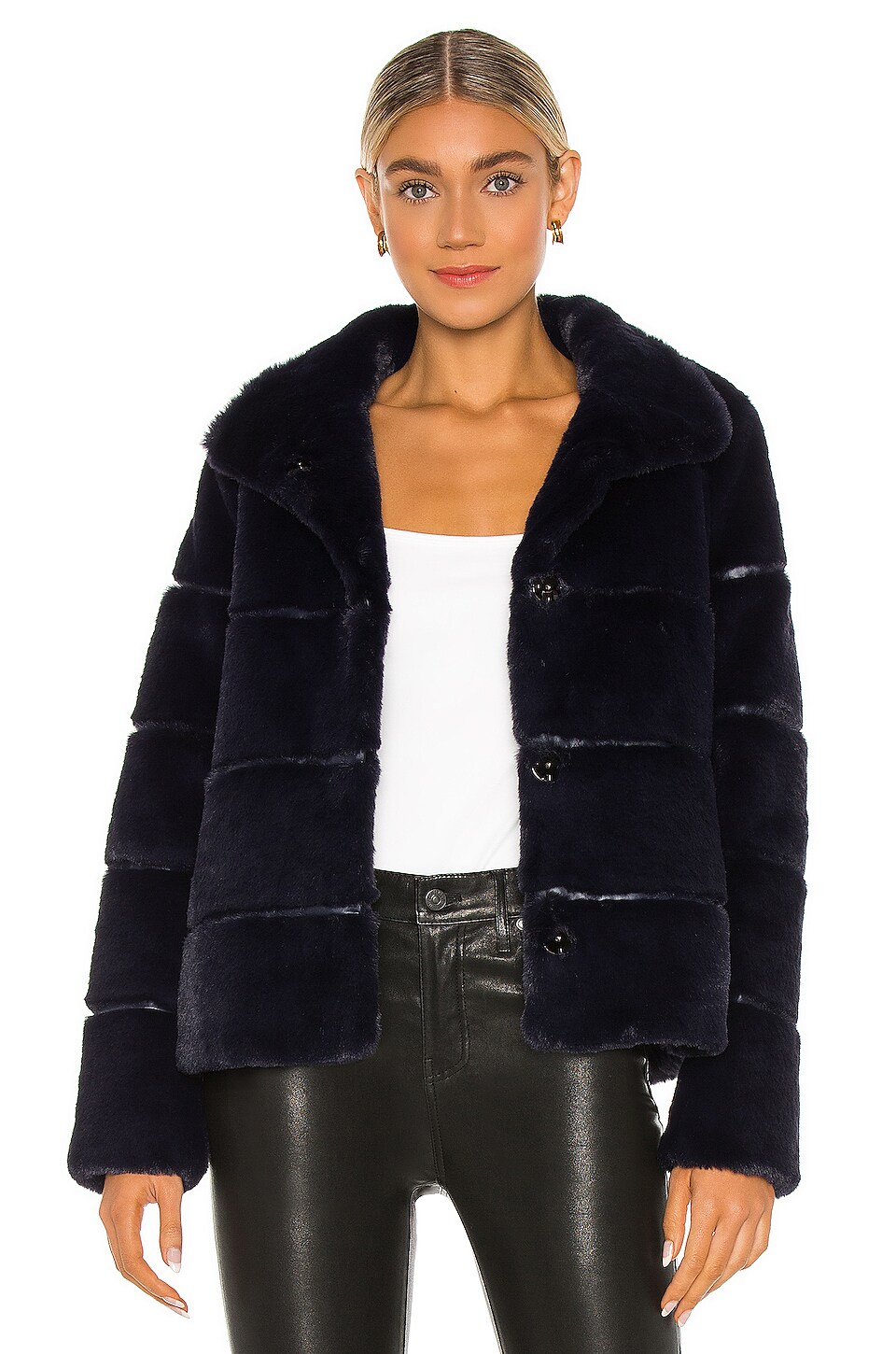 Soia & Kyo Bea Faux Fur Jacket in Indigo | REVOLVE