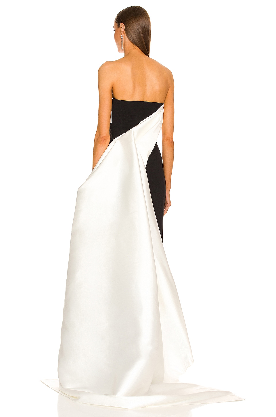 ワンピース SOLACE LONDON Kisnley Maxi Dress in Black The Kinsley Maxi Dress in Black & Cream – Solace London