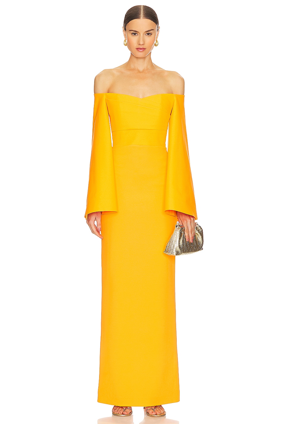 SOLACE London Eliana Maxi Dress in Orange | REVOLVE