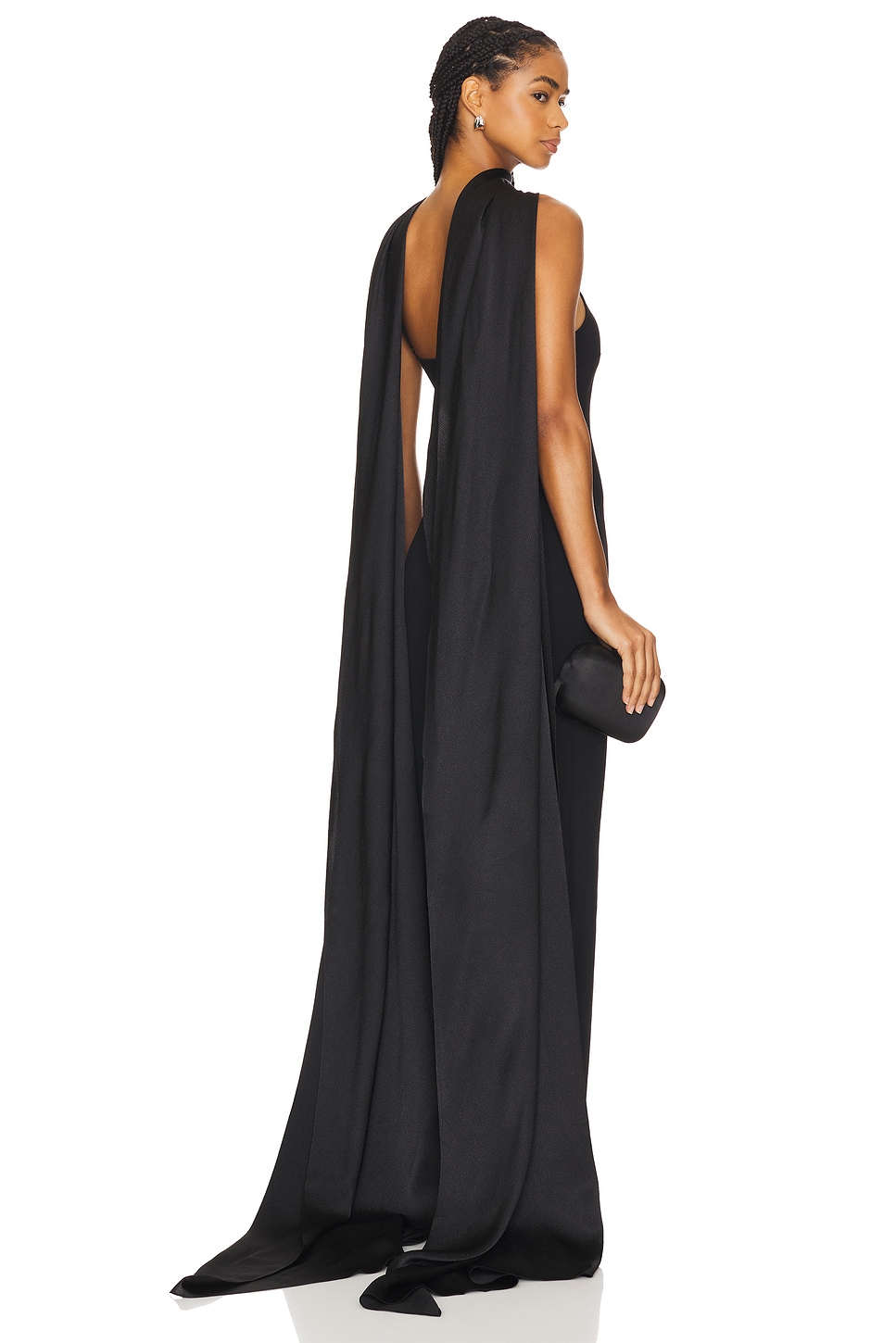 ワンピース Solace London Dresses SOLACE LONDON Priya one-shoulder bow-embellished satin-twill