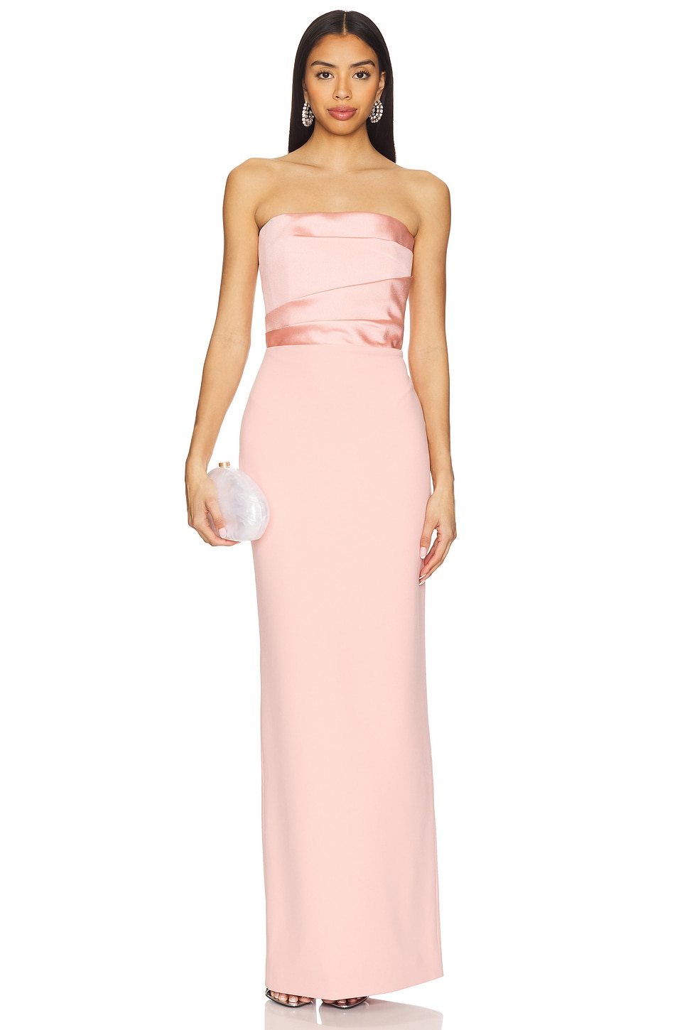 ワンピース SOLACE LONDON Woman Dress Pink OS44044 POWDER PINK SOLACE London Afra Maxi Dress in Putty Pink | REVOLVE