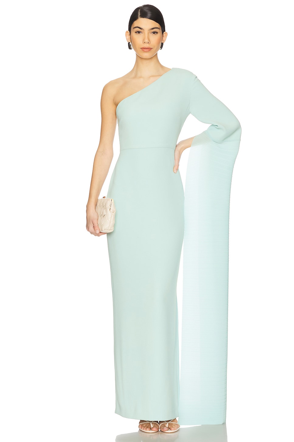 asymmetrical pleated maxi dress PREORDER One Shoulder Asymmetrical Pleated Maxi Dress