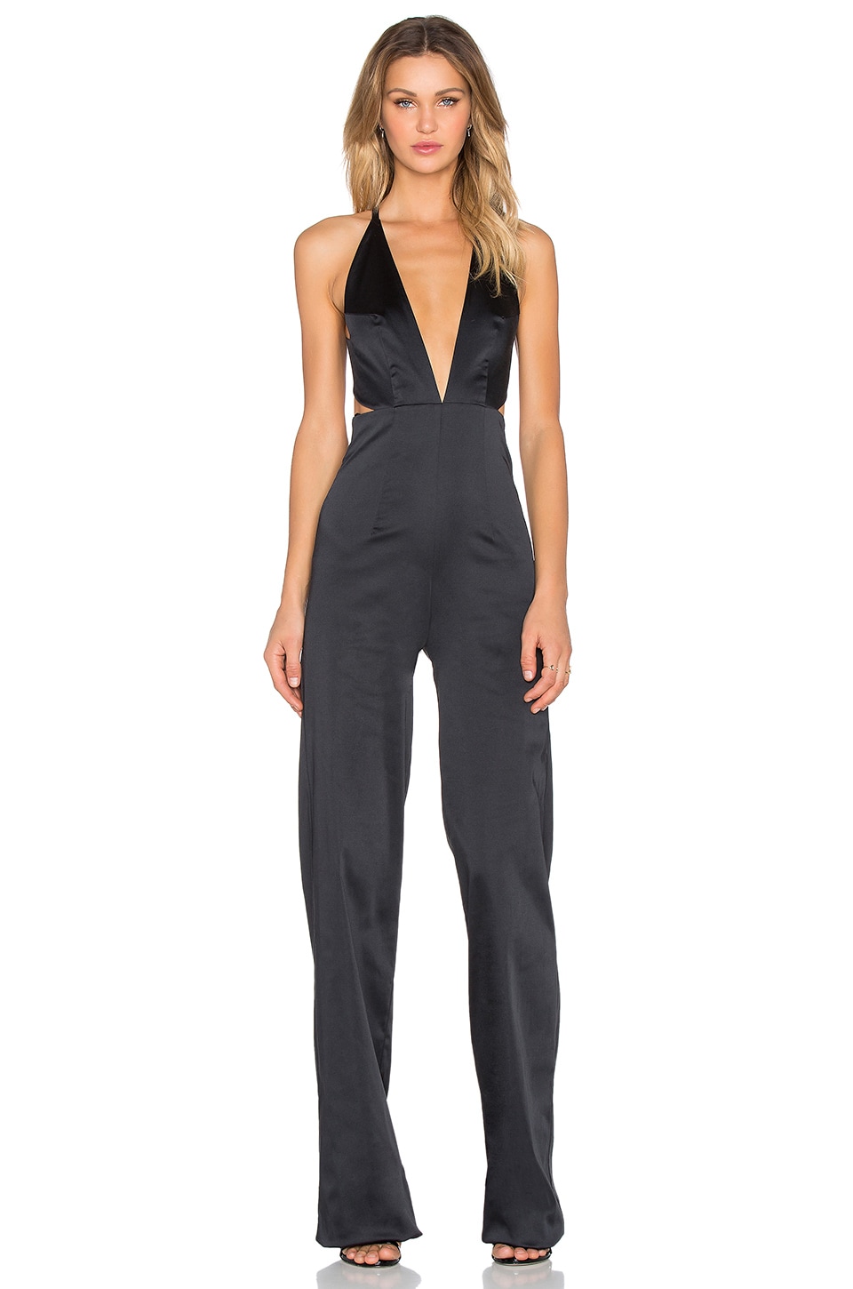 SOLACE London Peggy Jumpsuit in Black | REVOLVE