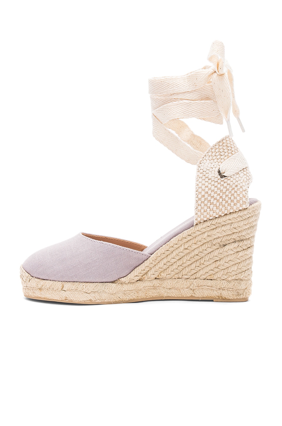 SOLUDOS Women'S Lace Up Espadrille Wedge Sandals in Gray | ModeSens
