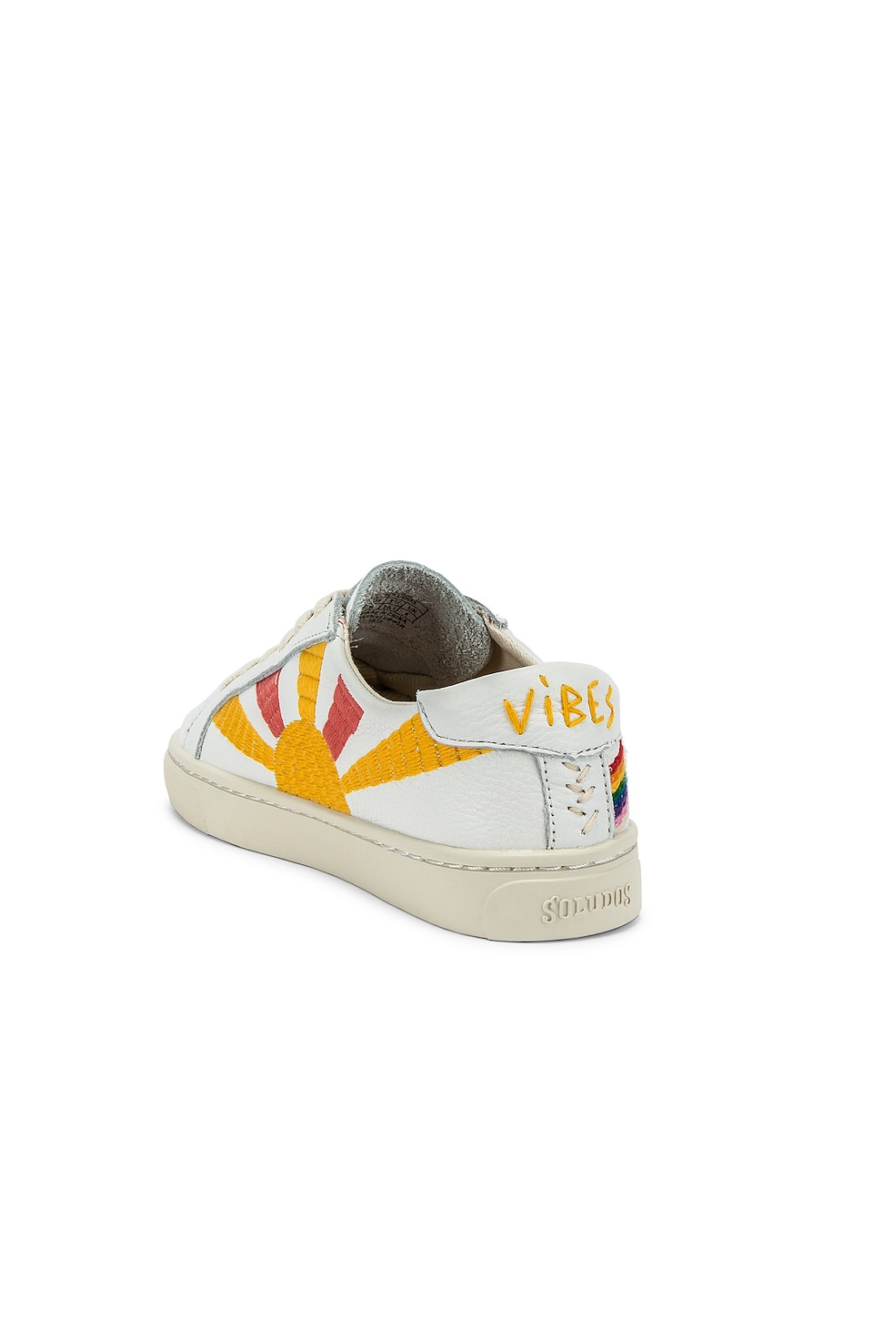 Shop Soludos Rainbow Wave Sneaker In White