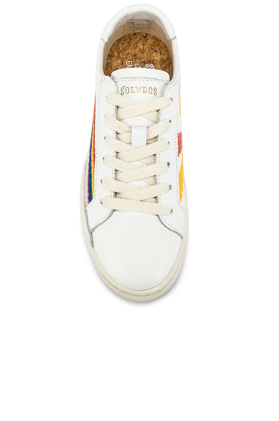 Shop Soludos Rainbow Wave Sneaker In White