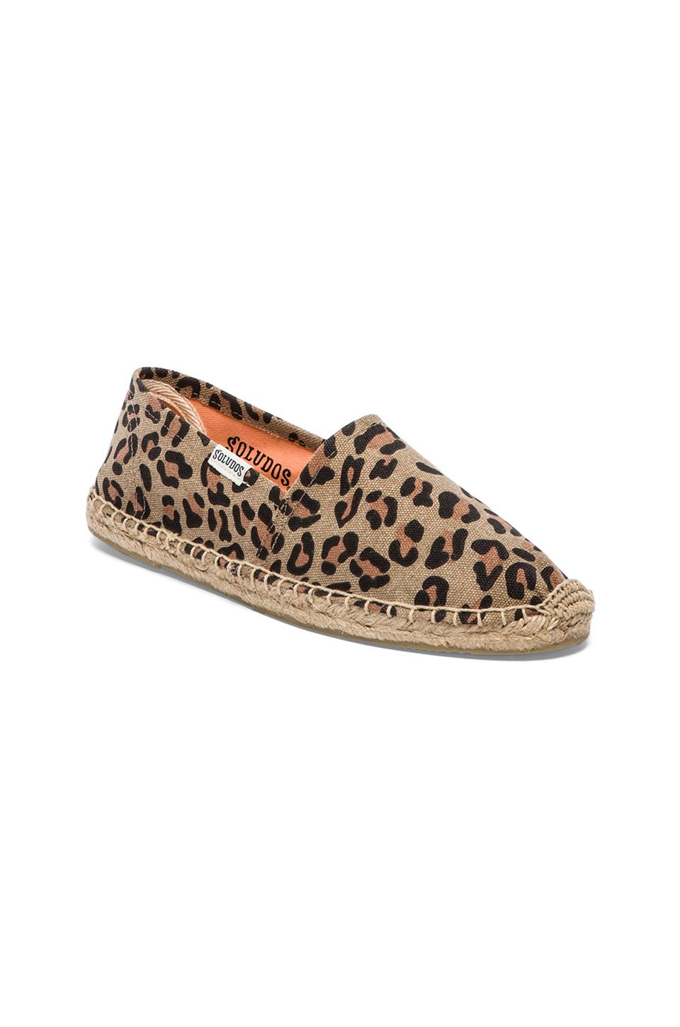 Soludos Plates Leopard Print En Tan Revolve