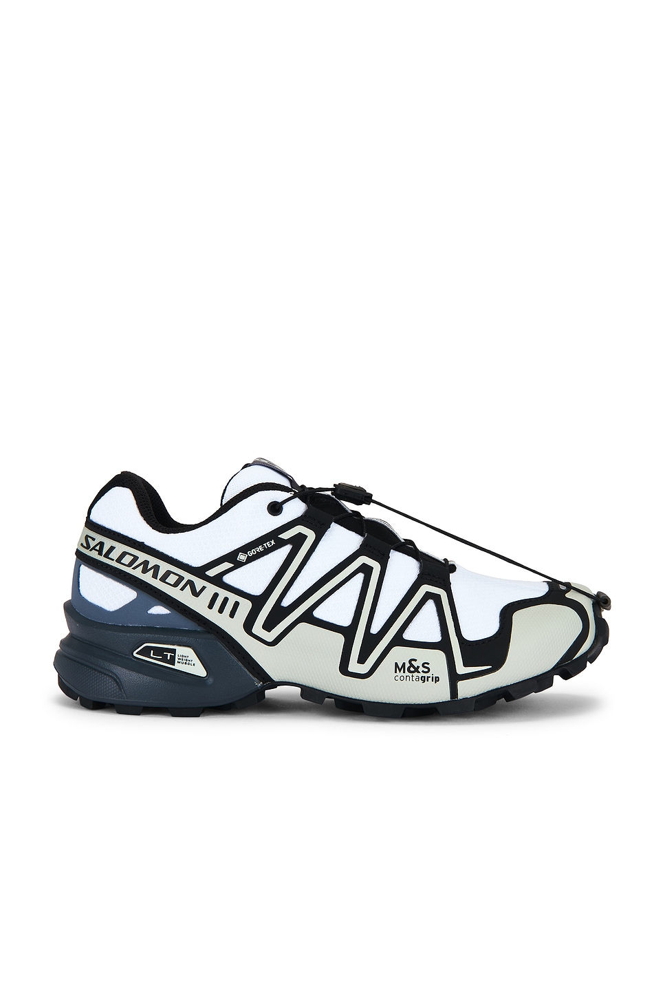 Salomon Speedcross 3 GTX Sneaker in White, Metal & Turbulence