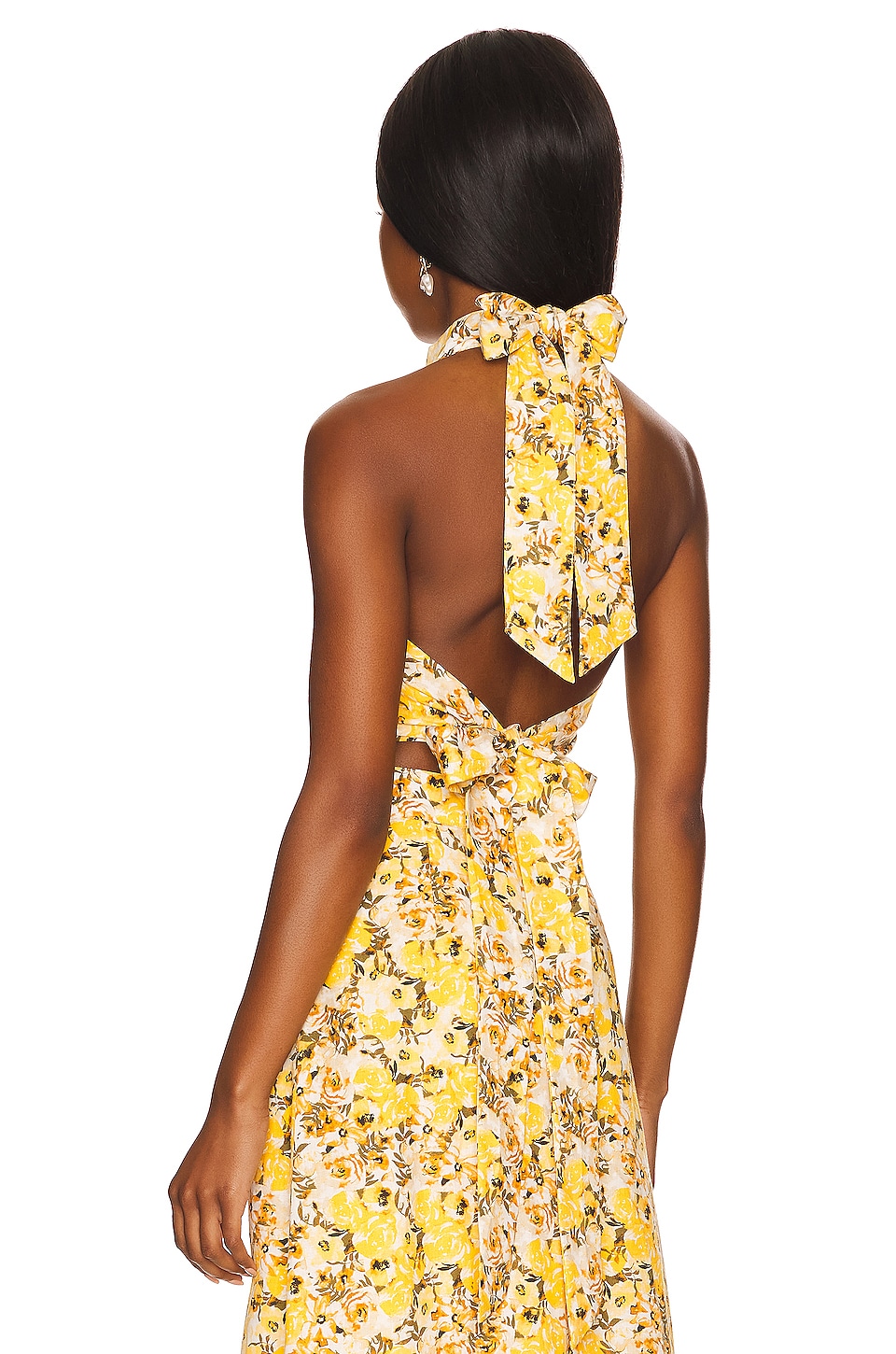 Something Navy Floral Halter Top thumbnail