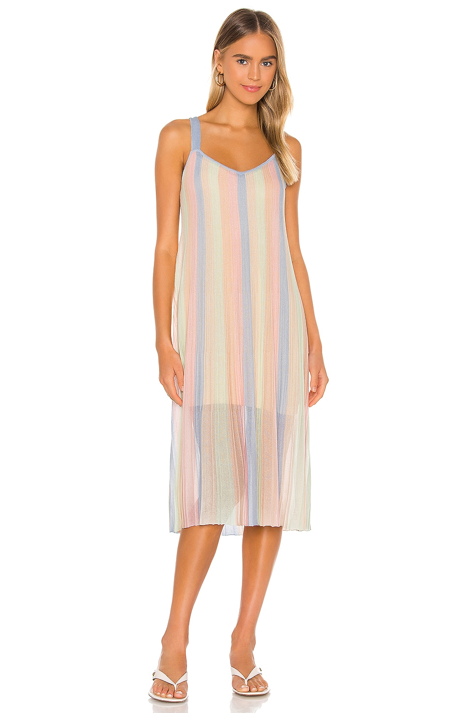 Song of Style Carousel Dress in Pastel Stripe