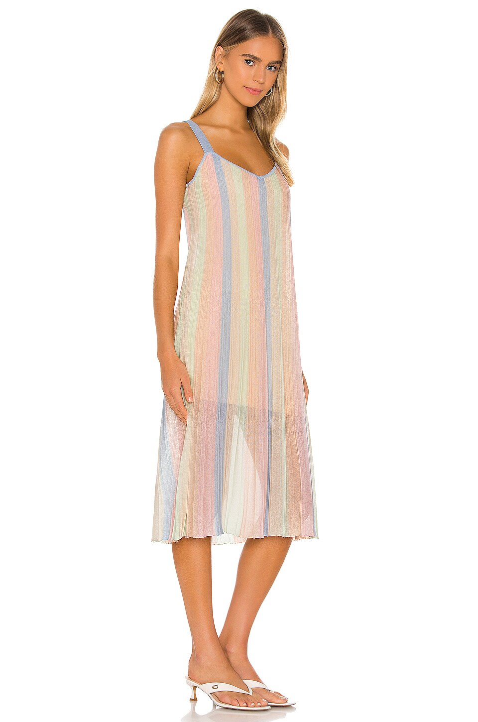 Song of Style Carousel Dress in Pastel Stripe