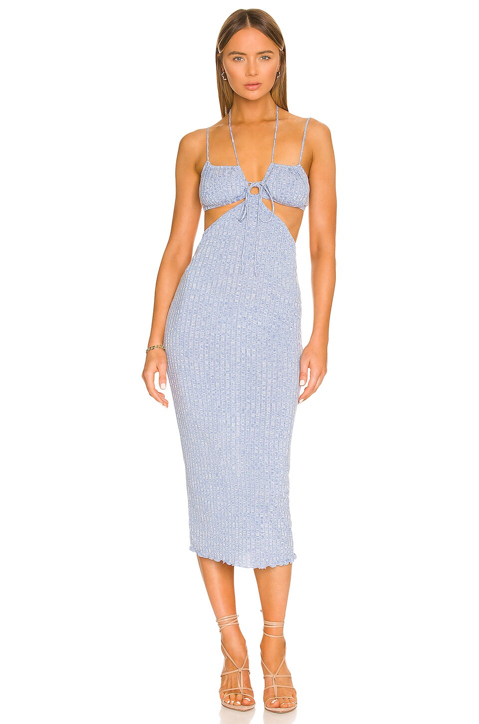 Song of Style Alice Midi Dress in Blue