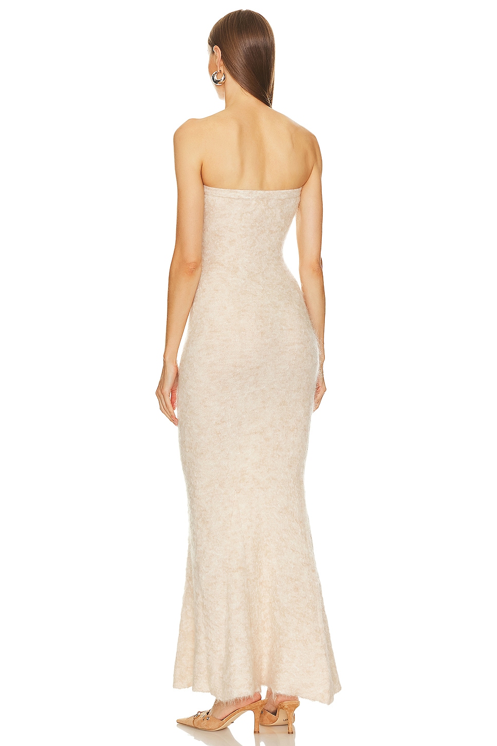 tube dress beige Eyelet Lace Tube Dress White / M main image 1