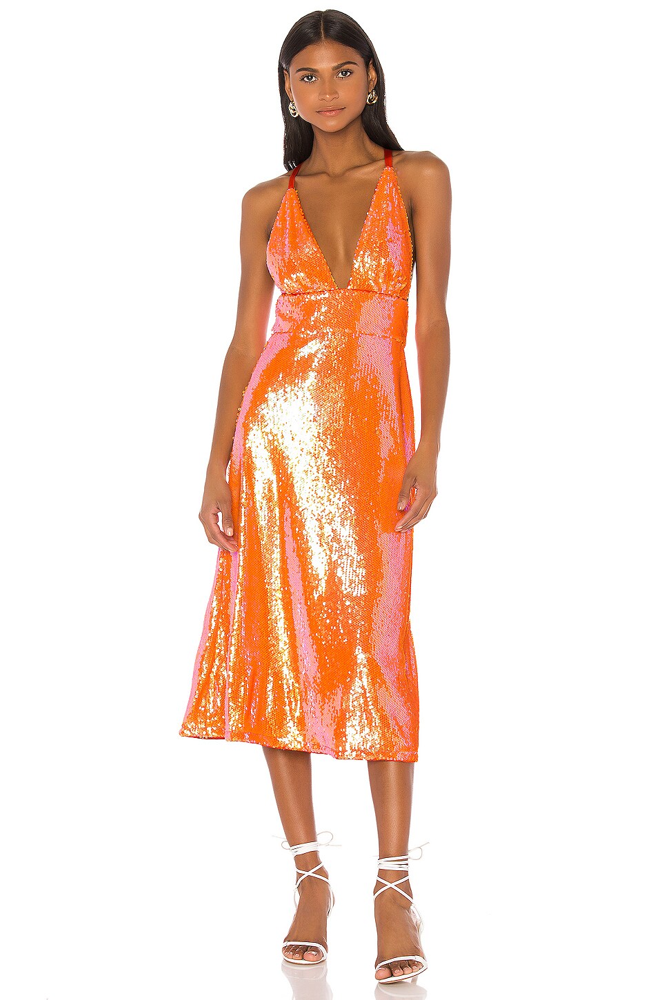 revolve orange dress