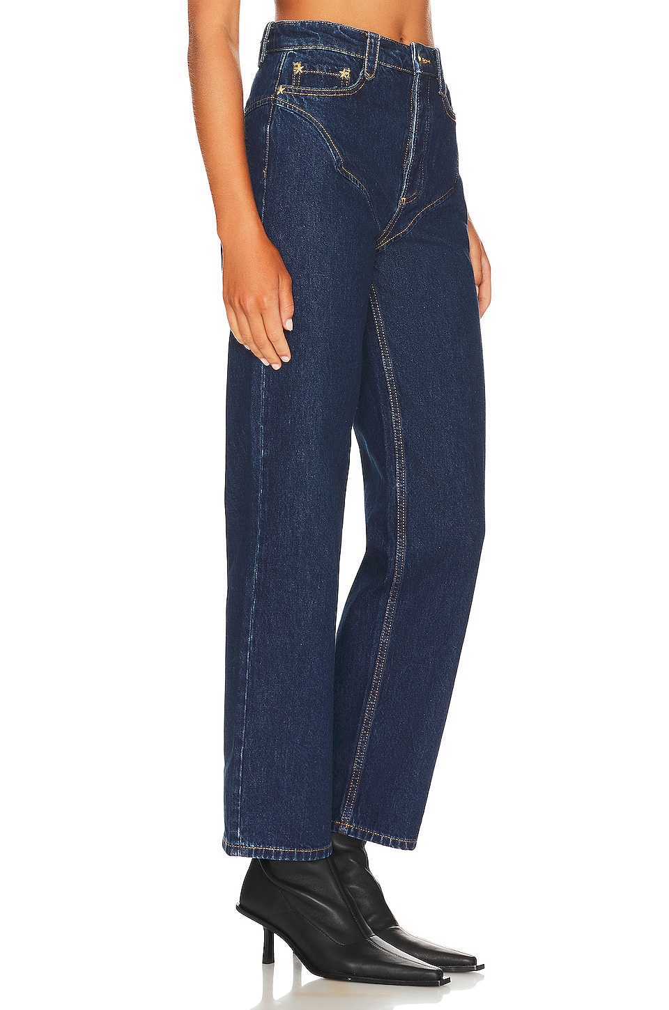 Song of Style Robyn Western Jean in Dark Blue