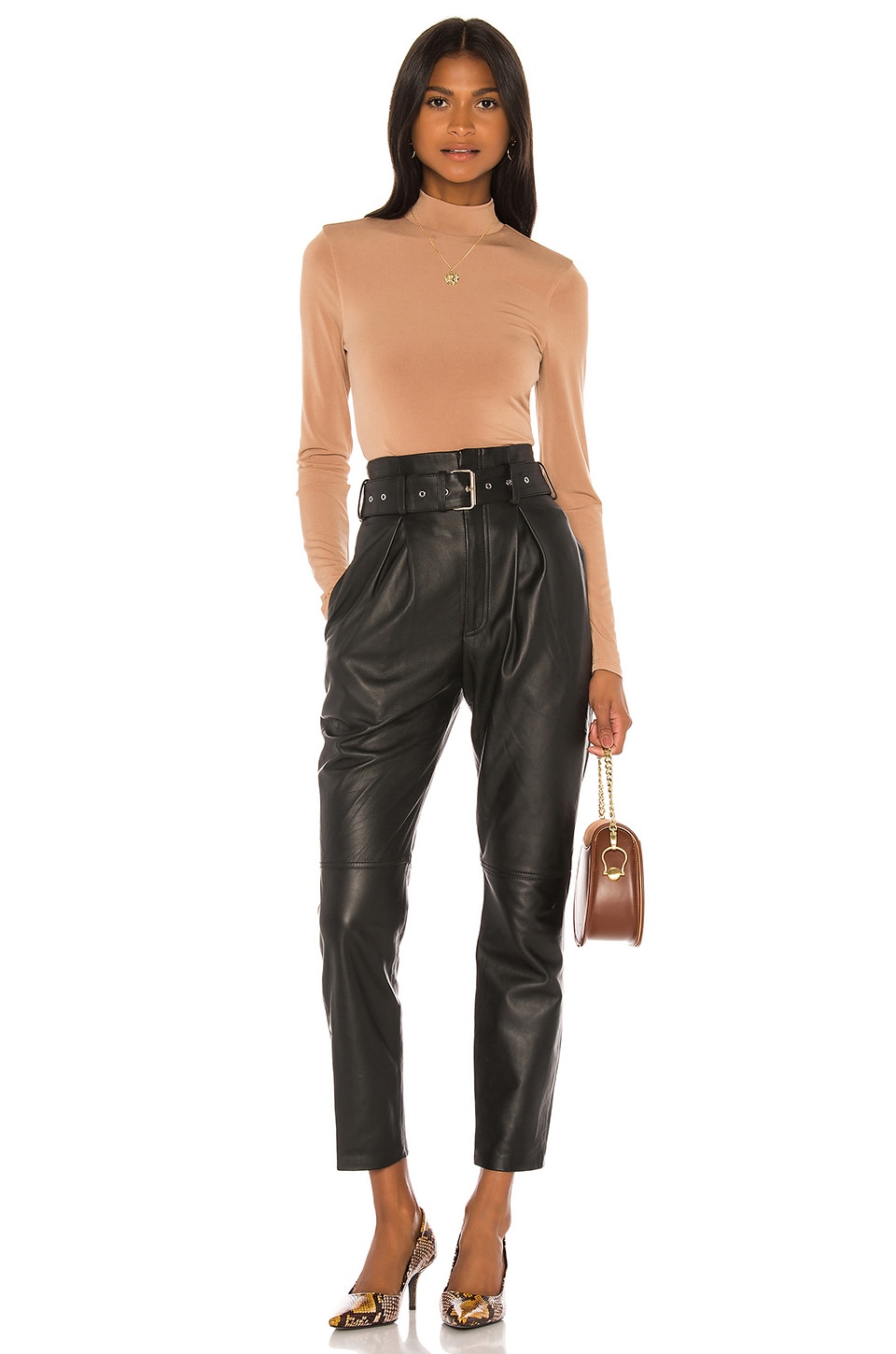 Song of Style Suzie Leather Pants in Black | REVOLVE