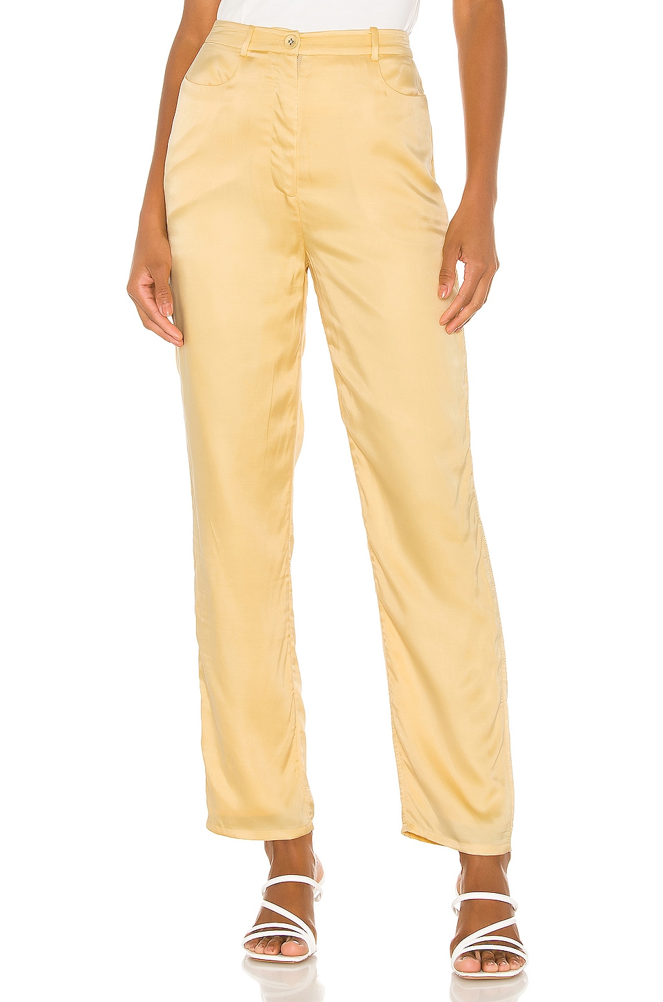 Song Of Style Elise Pant In Buttercream Yellow