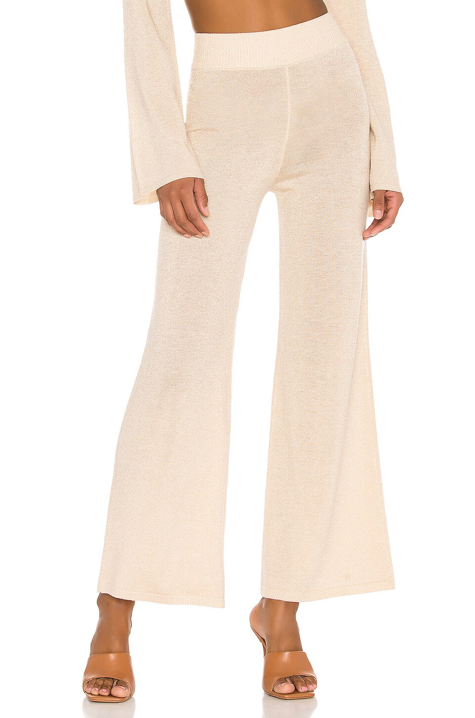 Song of Style Louisa Knit Pant in Ivory