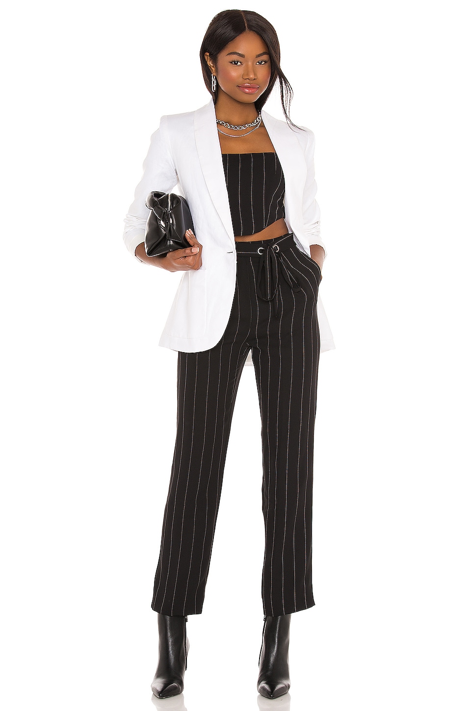 Song of Style Viola Pant in Black Pinstripe | REVOLVE