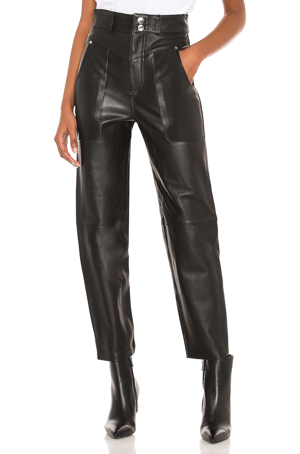 Song of Style Seana Leather Pant in Black | REVOLVE