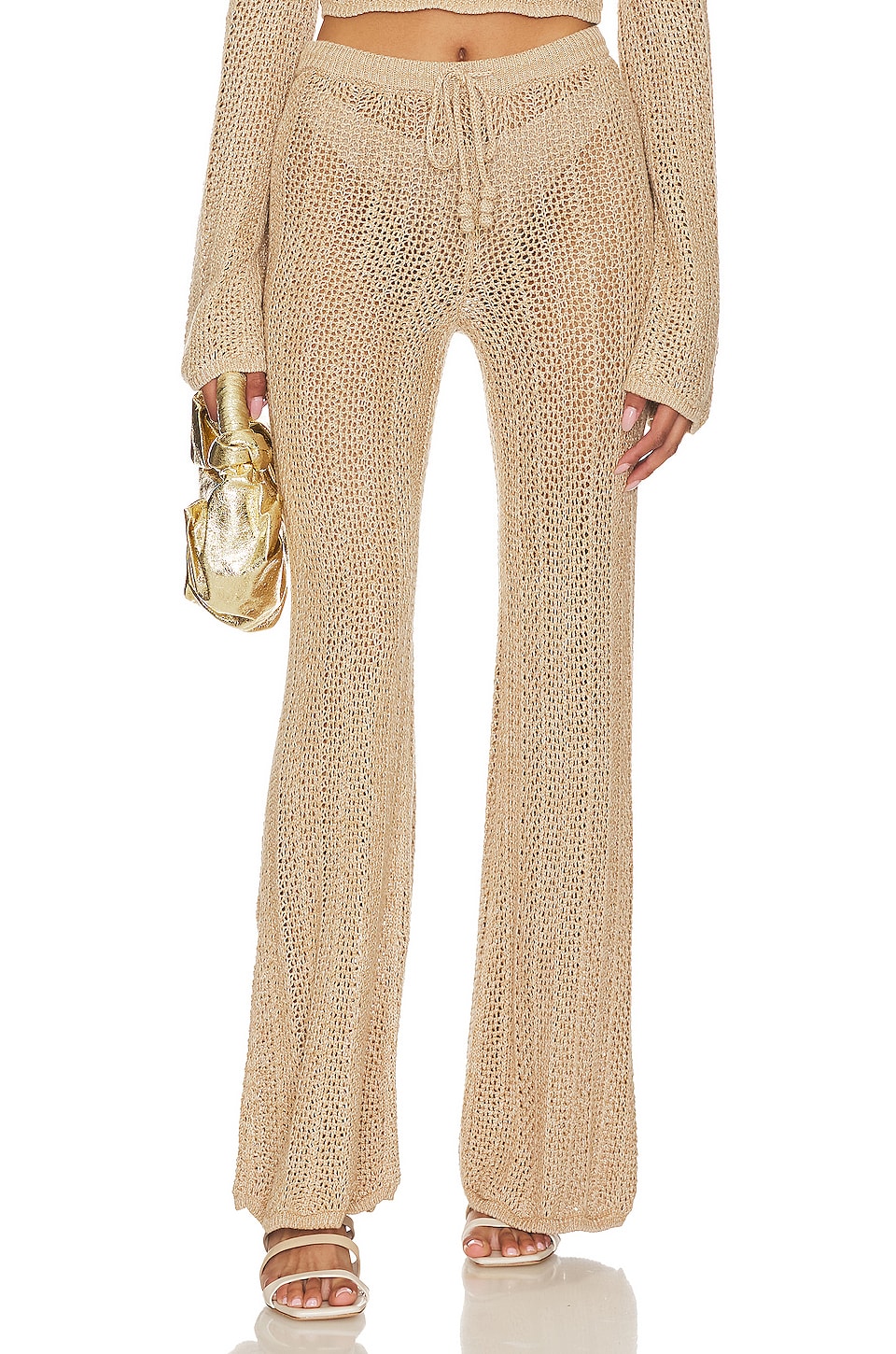 Song of Style Kezia Open Stitch Pant in Natural