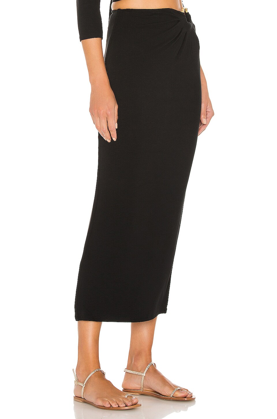 Song of Style Eileen Midi Skirt in Black