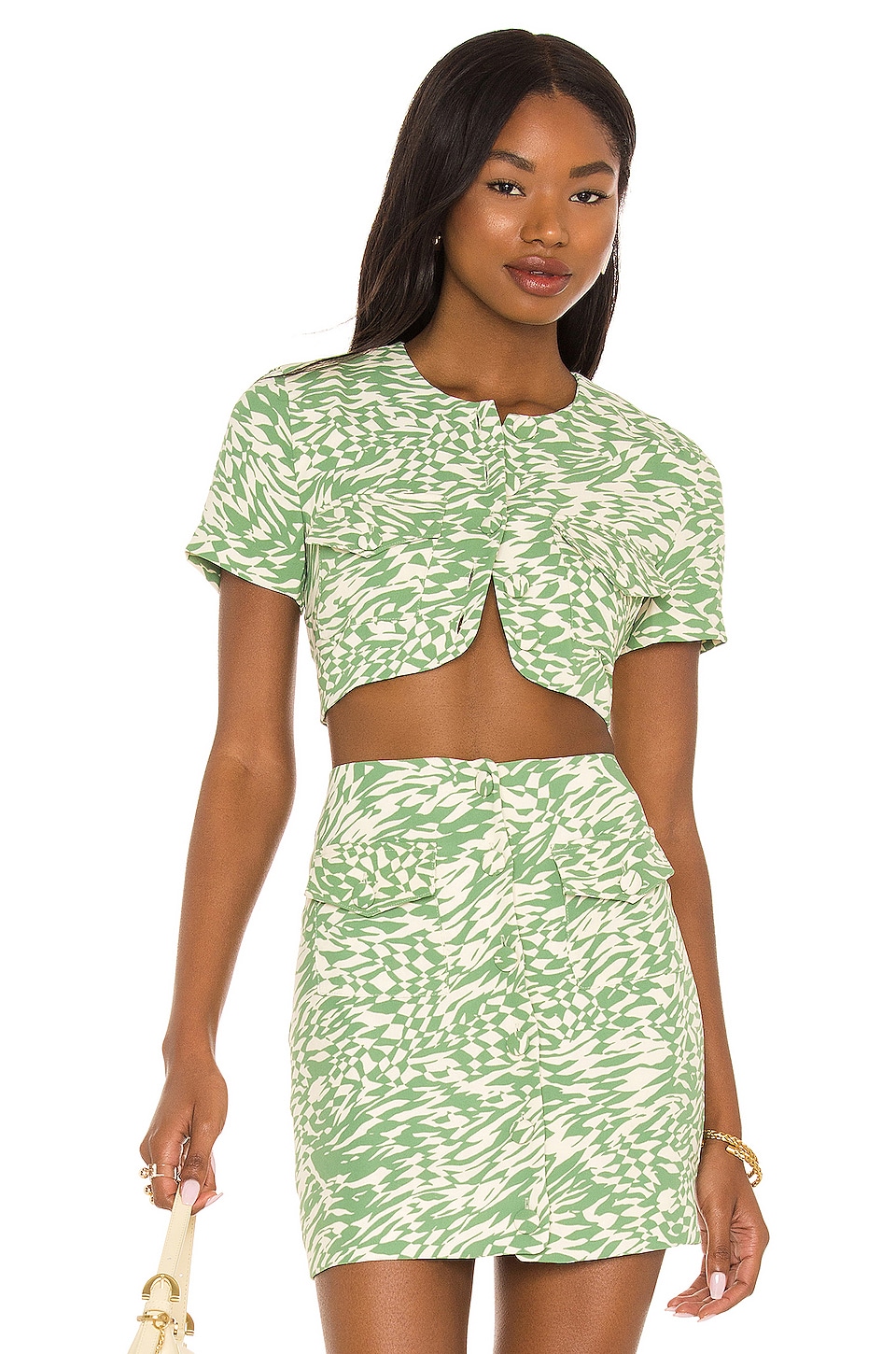 Gala Top - Green Floral main image 1