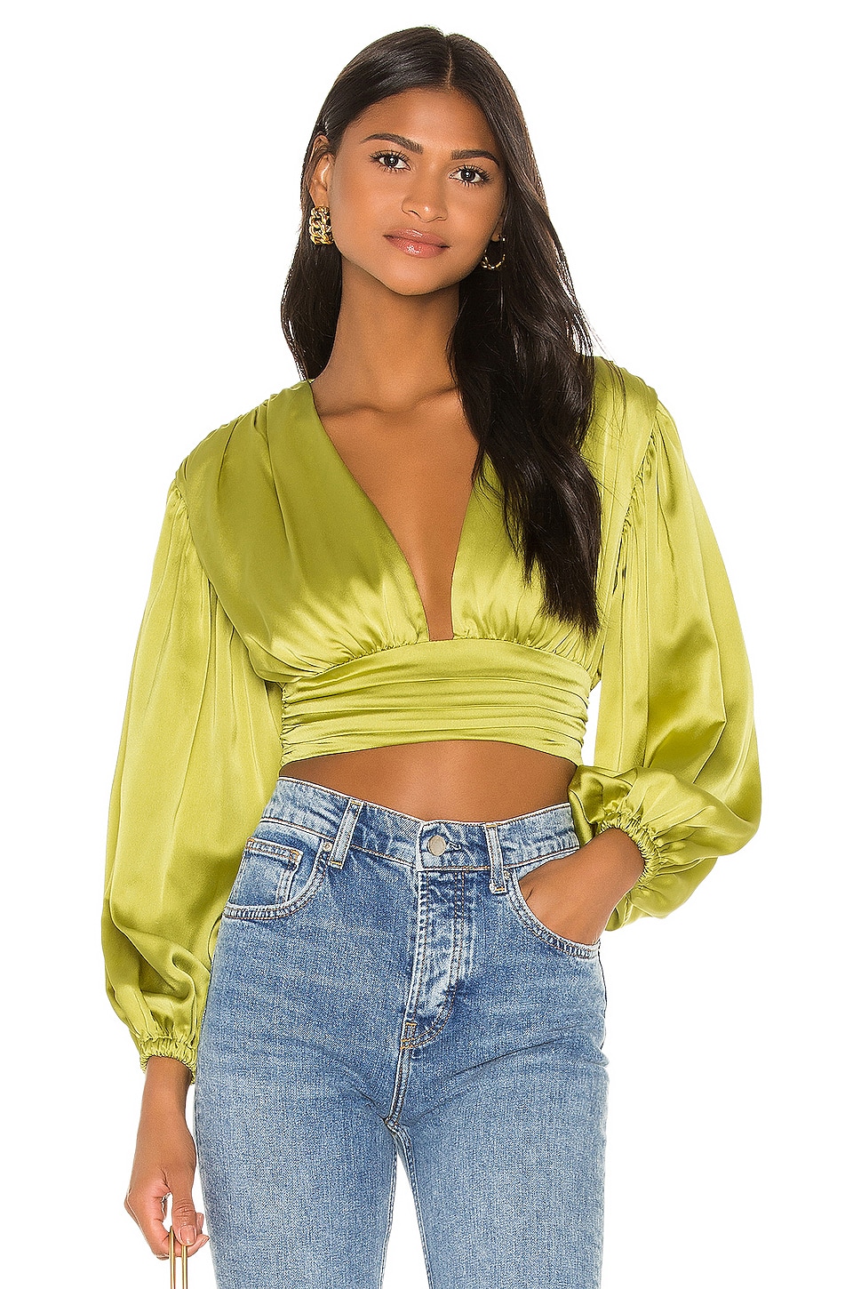 Song of Style Brynn Top in Moss Green