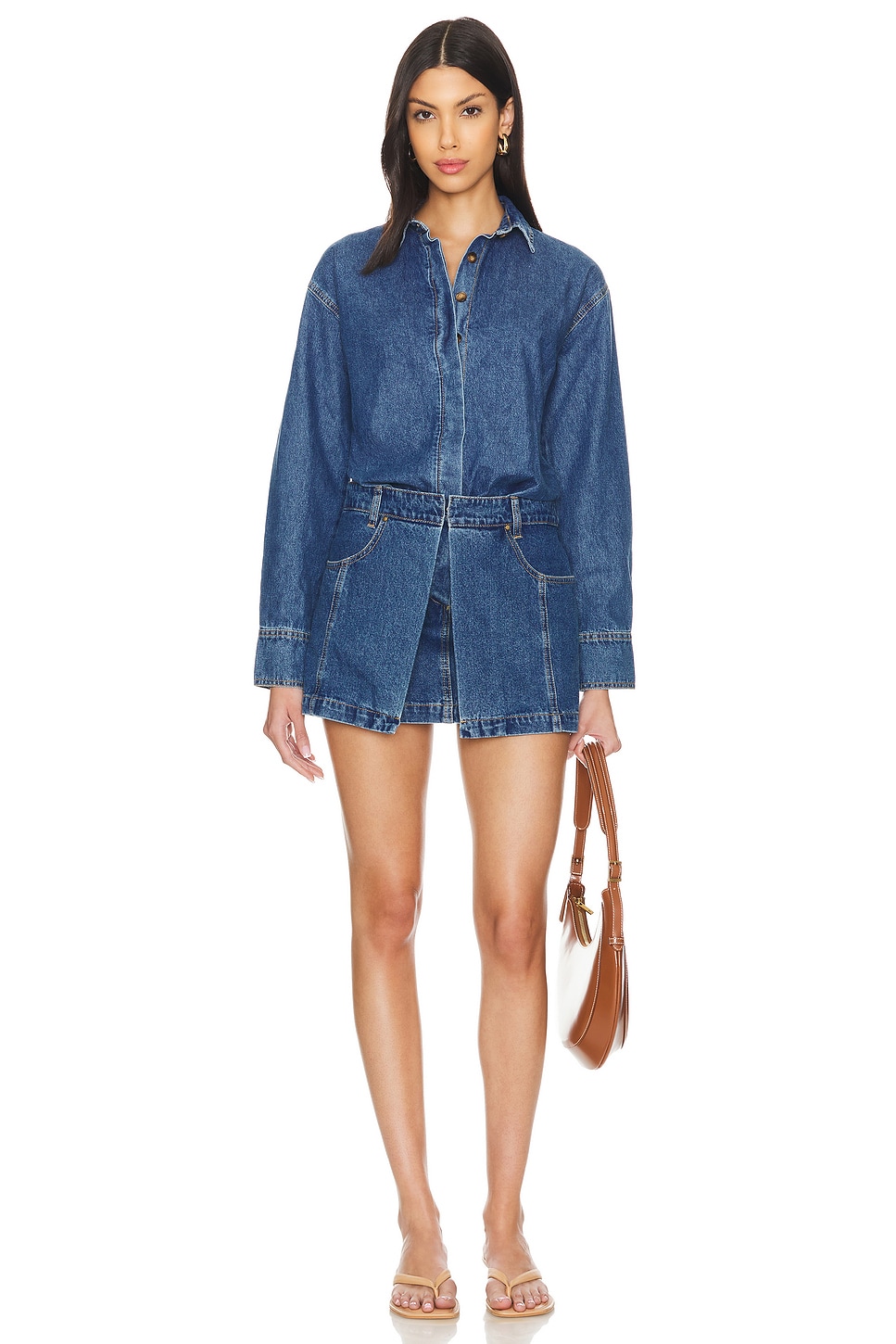 SOVERE Overturn Denim Mini Dress
