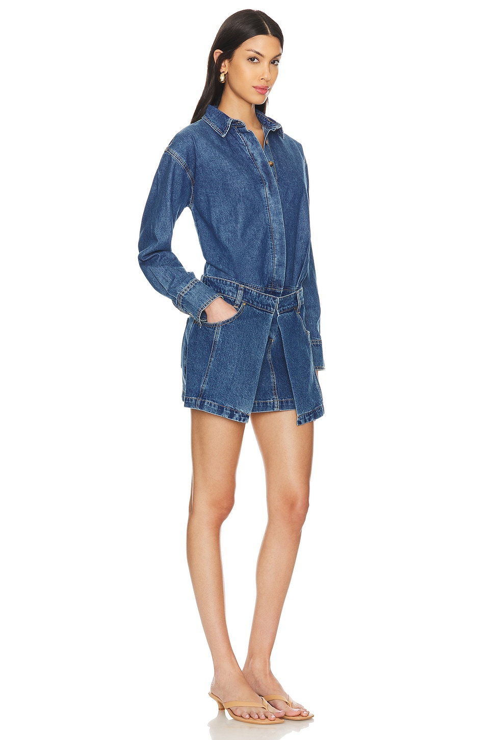 SOVERE Overturn Denim Mini Dress thumbnail