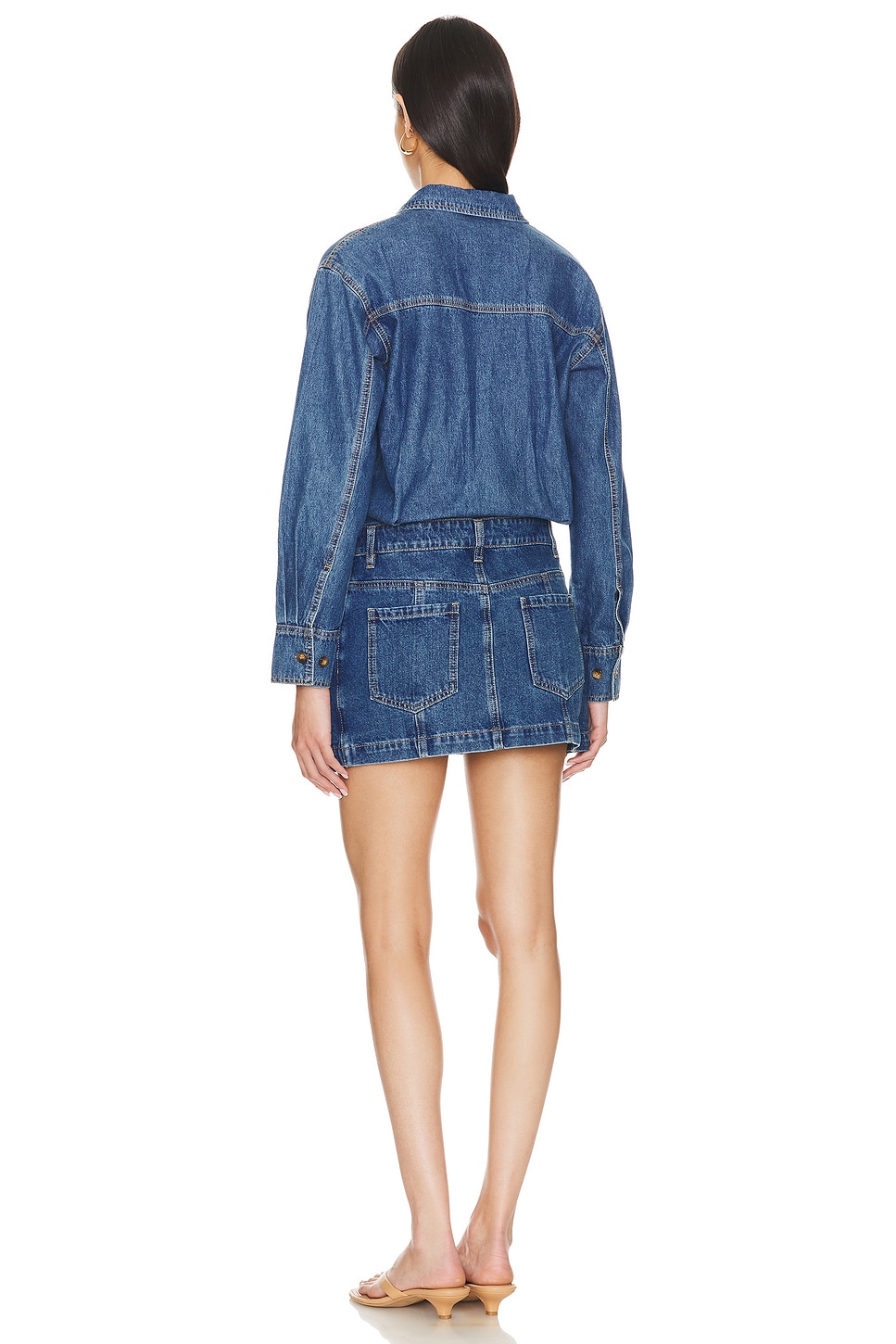 SOVERE Overturn Denim Mini Dress thumbnail