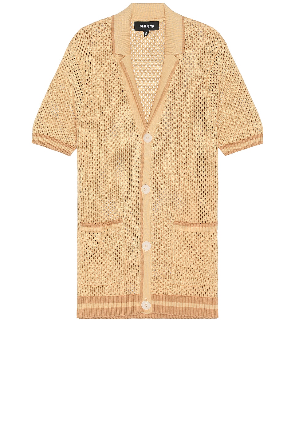 SER.O.YA Michael Crochet Shirt in Beige