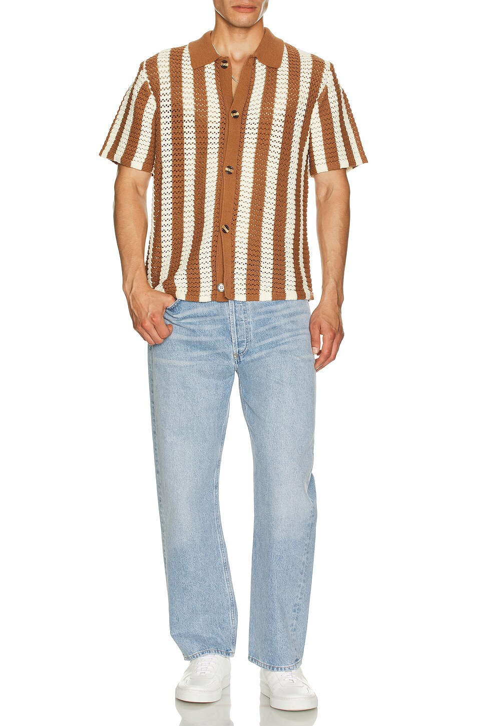 Maximus Crochet Button Down Shirt