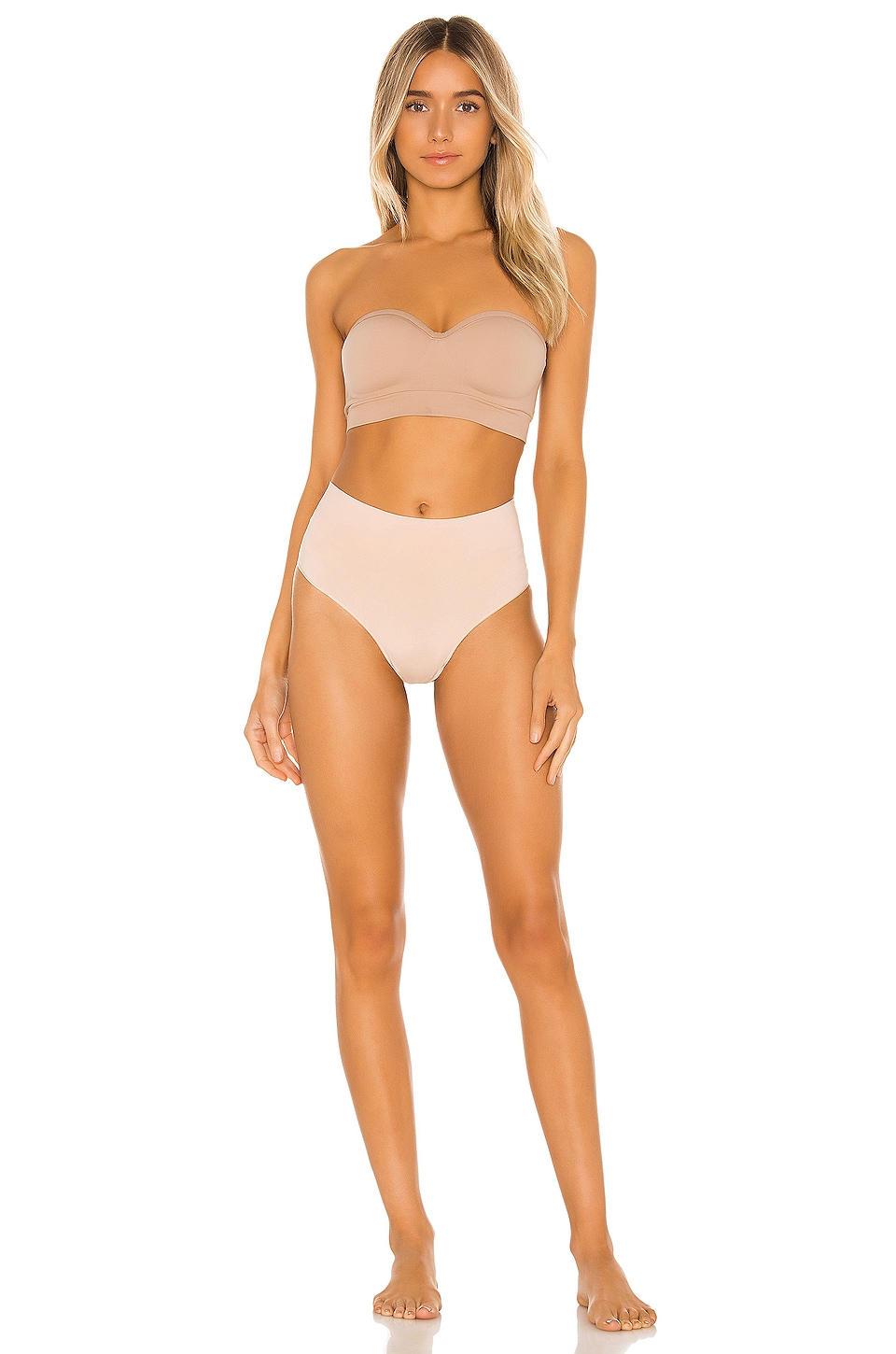 Shop Spanx Everyday Shaping Panties Thong In Soft Nude