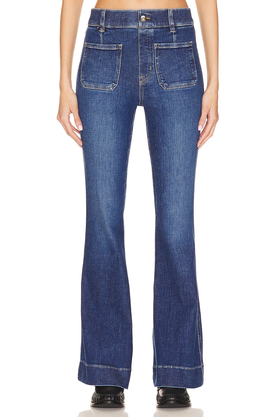 Pia - Low Rise Flared Jeans with 3 Band