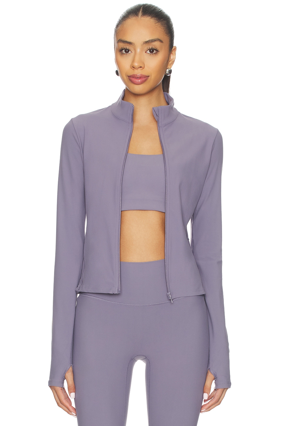 SPANX Spanxsmooth Onform Full Zip Jacket in Orchid Ash | REVOLVE