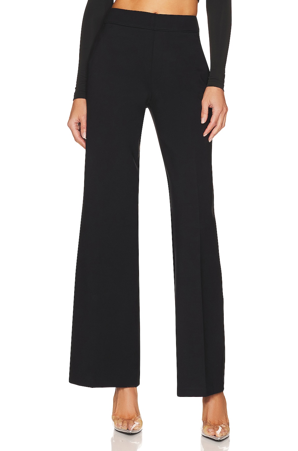 SPANX Perfect Pant Wide Leg in Classic Black | REVOLVE