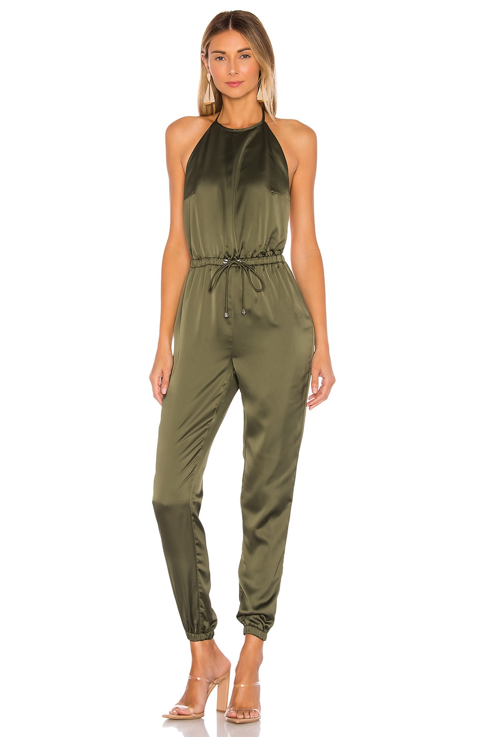 revolve green jumpsuit