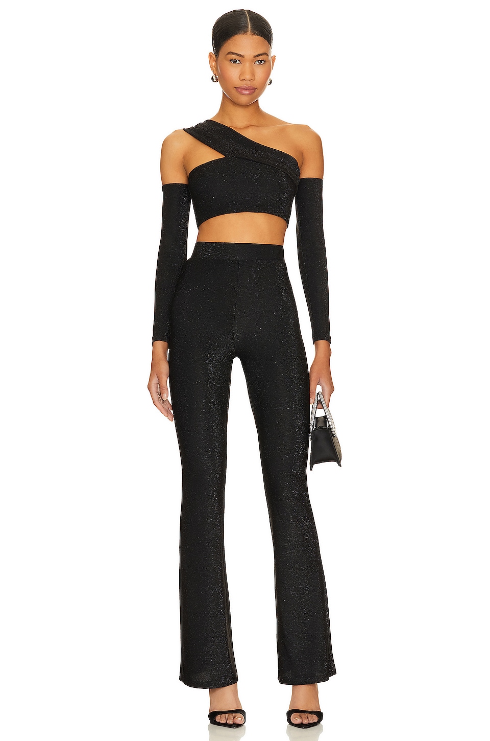 superdown Allyson Pant Set en Black Metallic